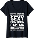 Womens Retro Pontoon Captain Men Women Boating Pontoon