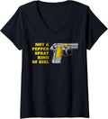 Womens Not A Pepper Spray Kind Of Girl Pro Gun V Neck