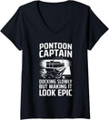 Womens Pontoon Captain Humor Pontoon Boat Boating Men