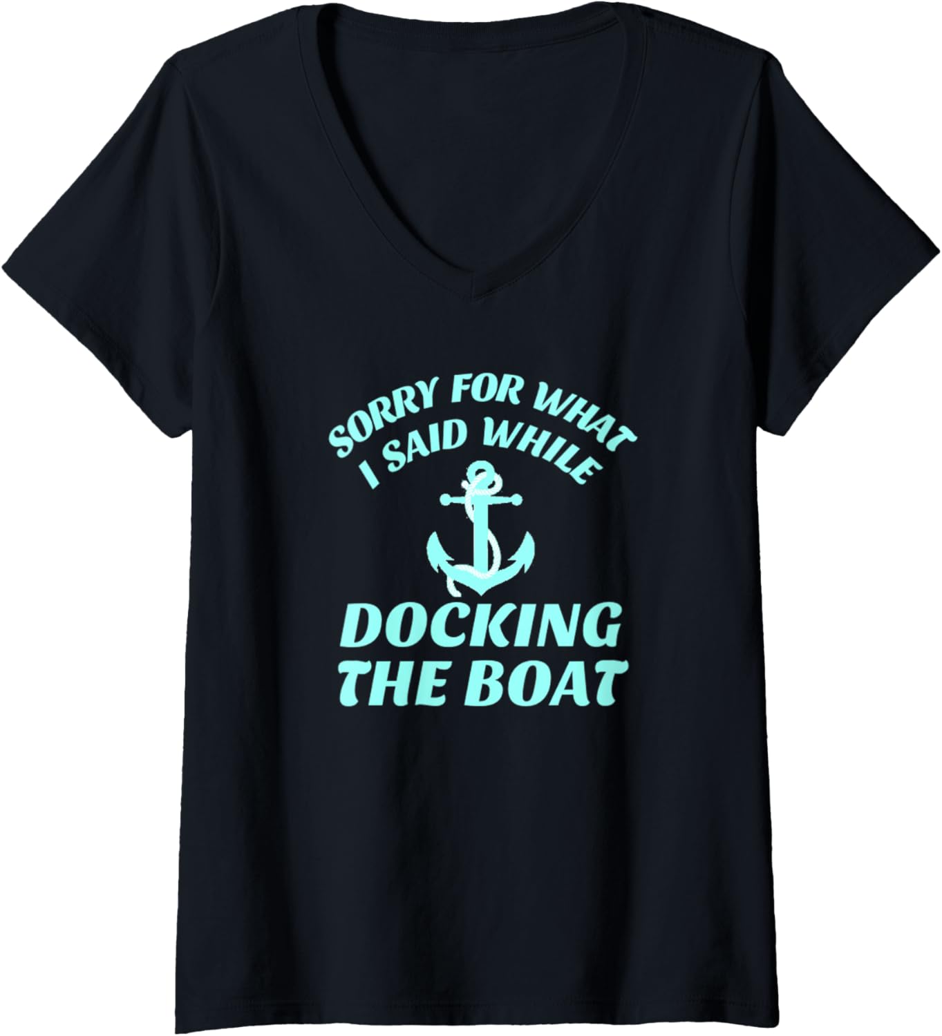 Womens Funny Boating Docking Boat Boaters V Neck
