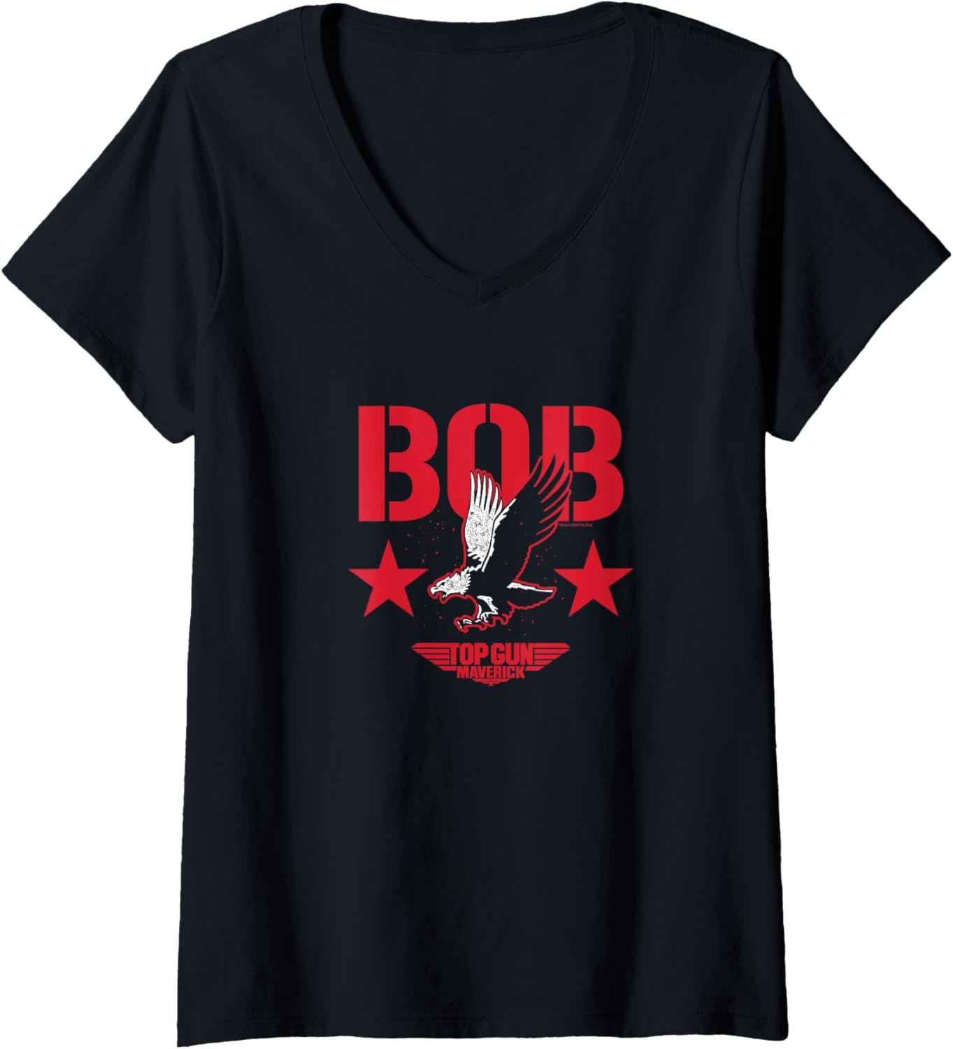 Womens Top Gun Maverick Bob V Neck