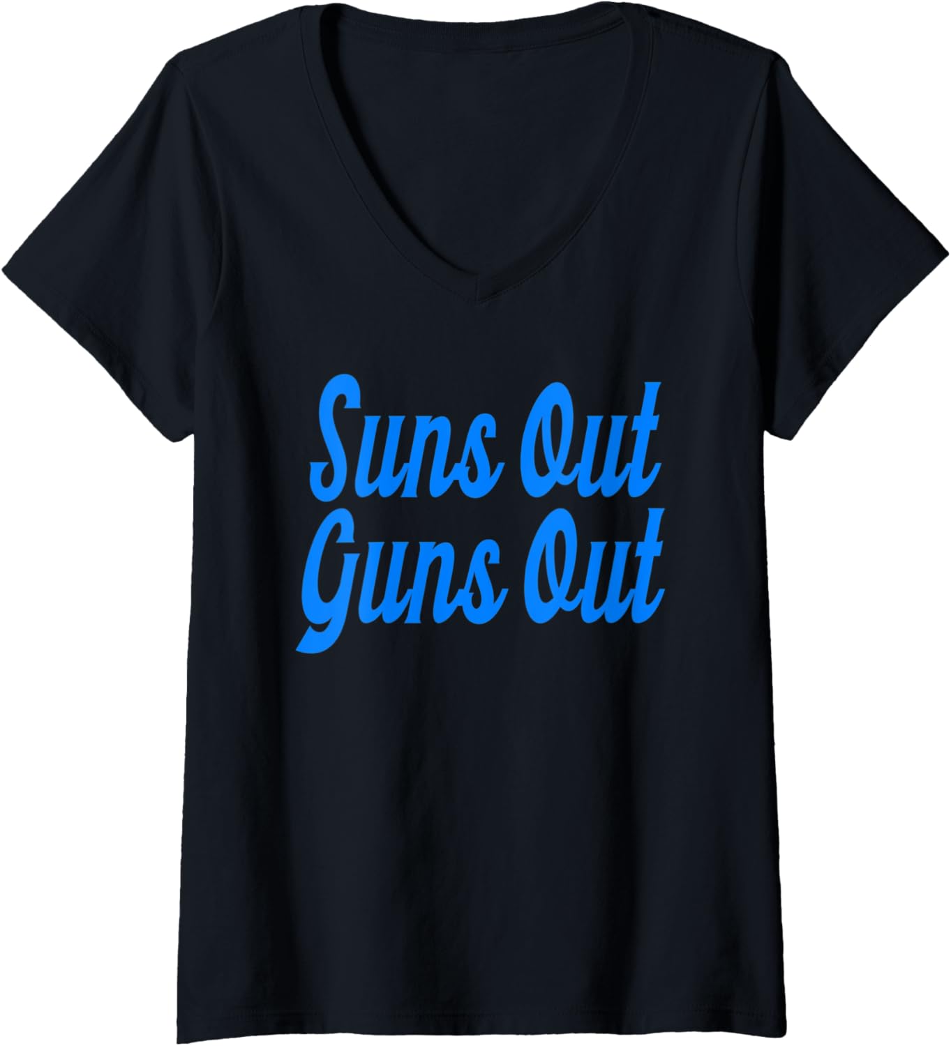 Womens Vintage Sunsout Guns Out V Neck