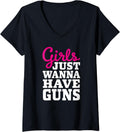 Womens Classic Female Gun Owner Design Girls Just Wanna Have Guns V