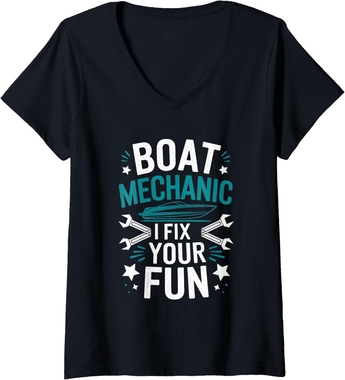 Womens Boating Repair Mechanic Design Boat Maintenance Fixer