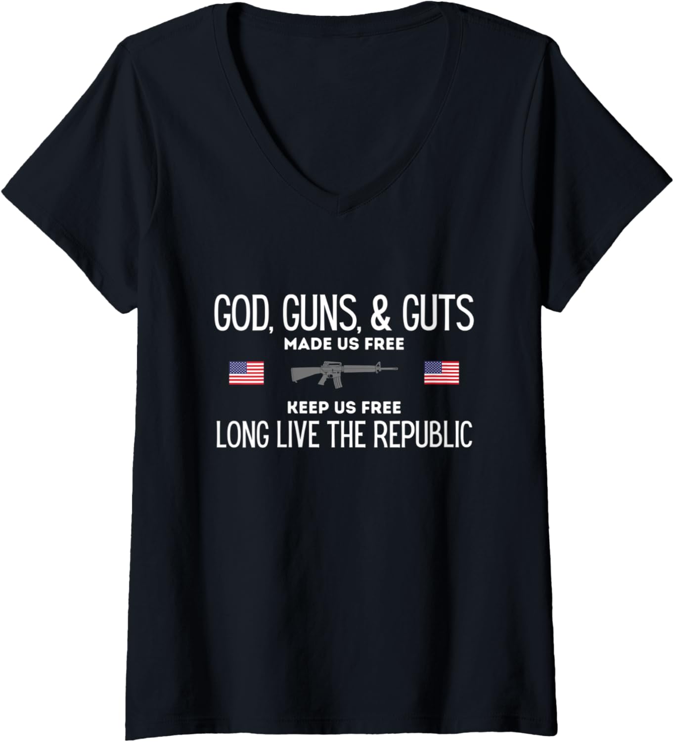 Womens God Guns And Guts V Neck