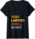 Womens Send Lawyers Guns Money Gun V Neck