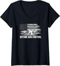 Womens Defund Gun Control V Neck