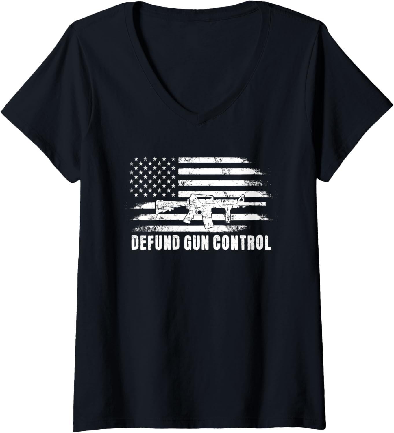 Womens Defund Gun Control V Neck