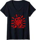 Womens Official Guns N Roses Rose Graphic V Neck