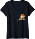Womens Sushi Character Fishing In A Wooden Boat