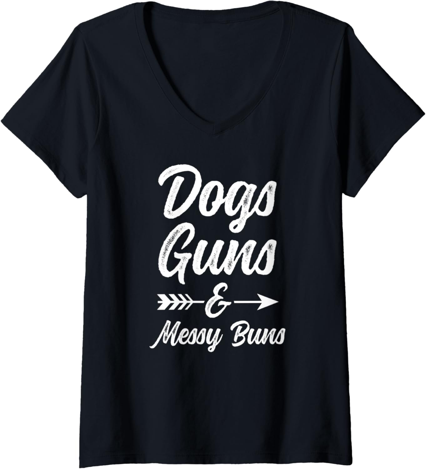 Womens Dogs Guns Messy Buns Womens Funny Pro Gun Dog Lover V