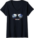 Top Gun Aviators Shining With Logo V Neck