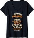 Womens Funny Pontoon Boat Captain Lake Lovers Boating