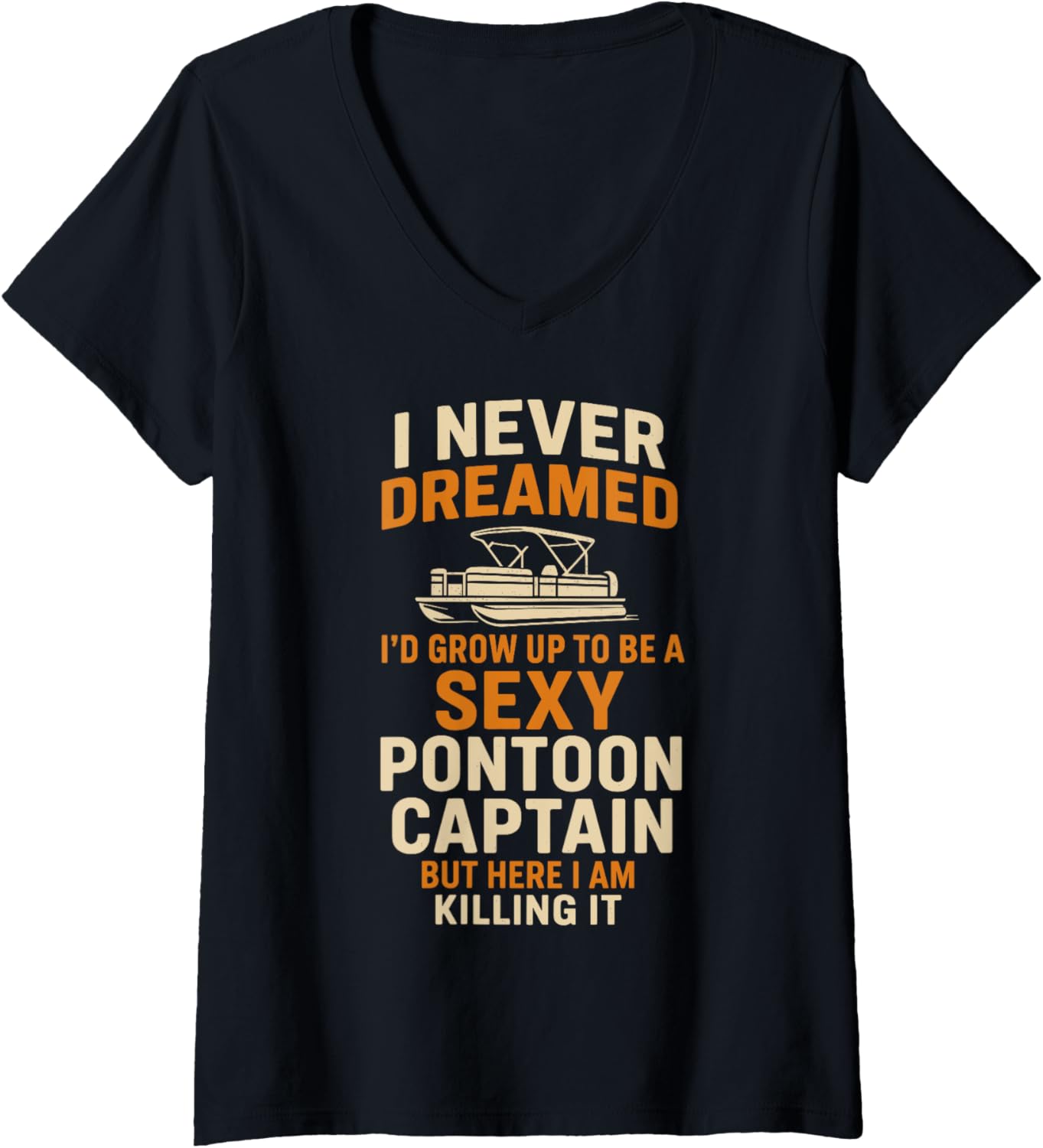 Womens Funny Pontoon Boat Captain Lake Lovers Boating