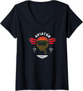 Top Gun Maverick Rooster Aviator Helmet Poster V Neck