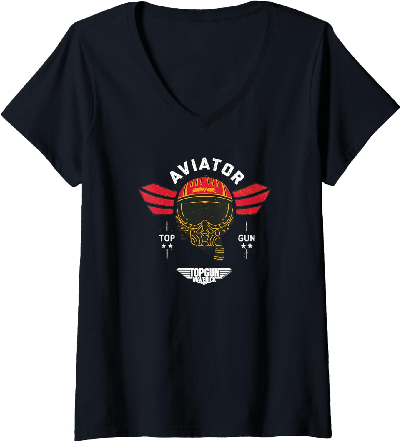 Top Gun Maverick Rooster Aviator Helmet Poster V Neck
