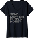 Womens Send Lawyers Guns Money V Neck
