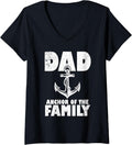 Womens Dad Anchor Of Family Captain Dad Sailing