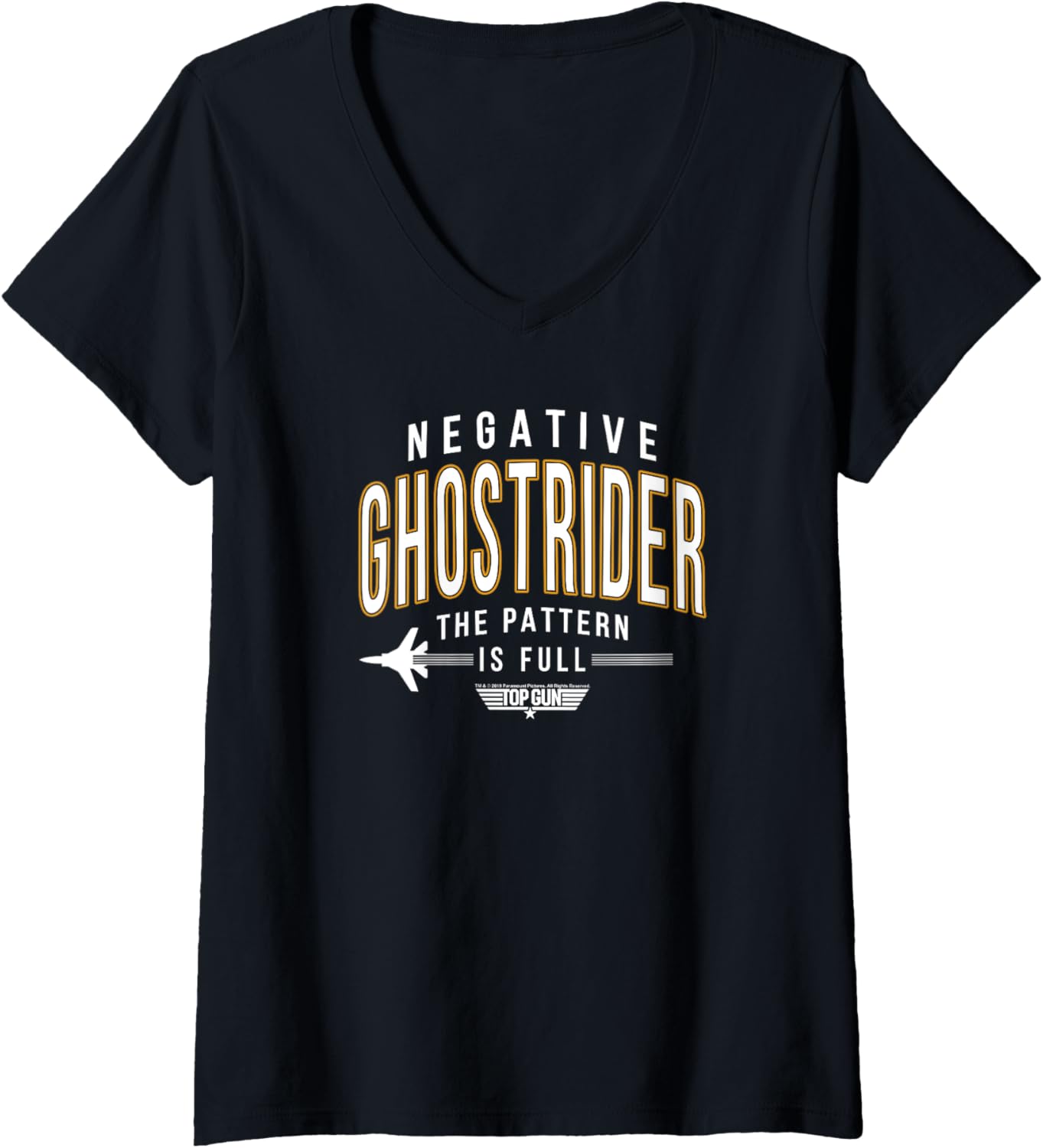Top Gun Negative Ghostrider Pattern Is Full Tower Quote V Neck