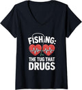 Womens Fishing Tug Drugs Heartbeat Fisherman Boat V