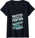 Womens Whatever Happens On Pontoon Boat Boating Pantooning