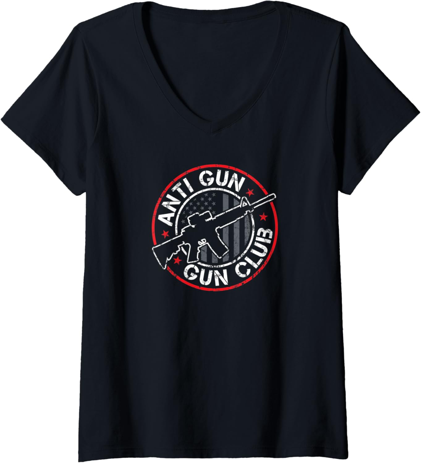 Womens Anti Gun Club Funny Pro Guns Usa Flag Gun Rights V