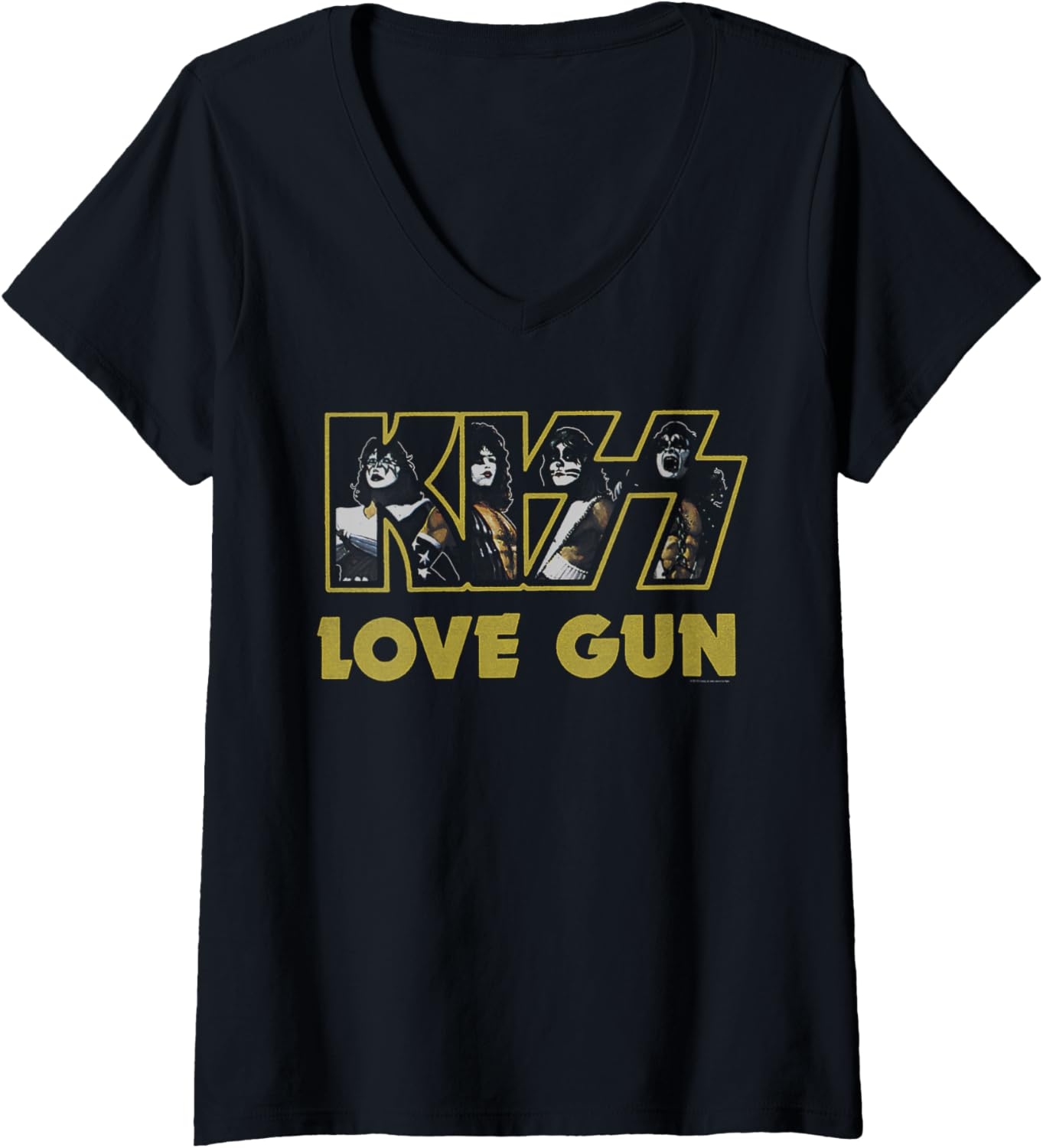 Kiss Love Gun Logo V Neck