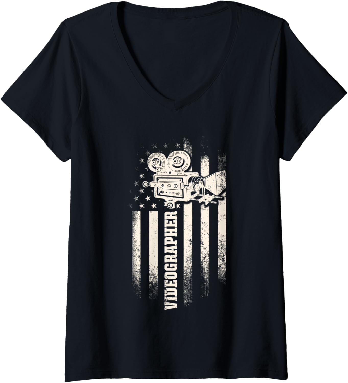 Womens Videographer Set Goal Videography Filmmaker Gift V-Neck