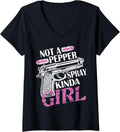 Womens Not A Pepper Spray Kinda Girl Gun Lover Women V Neck