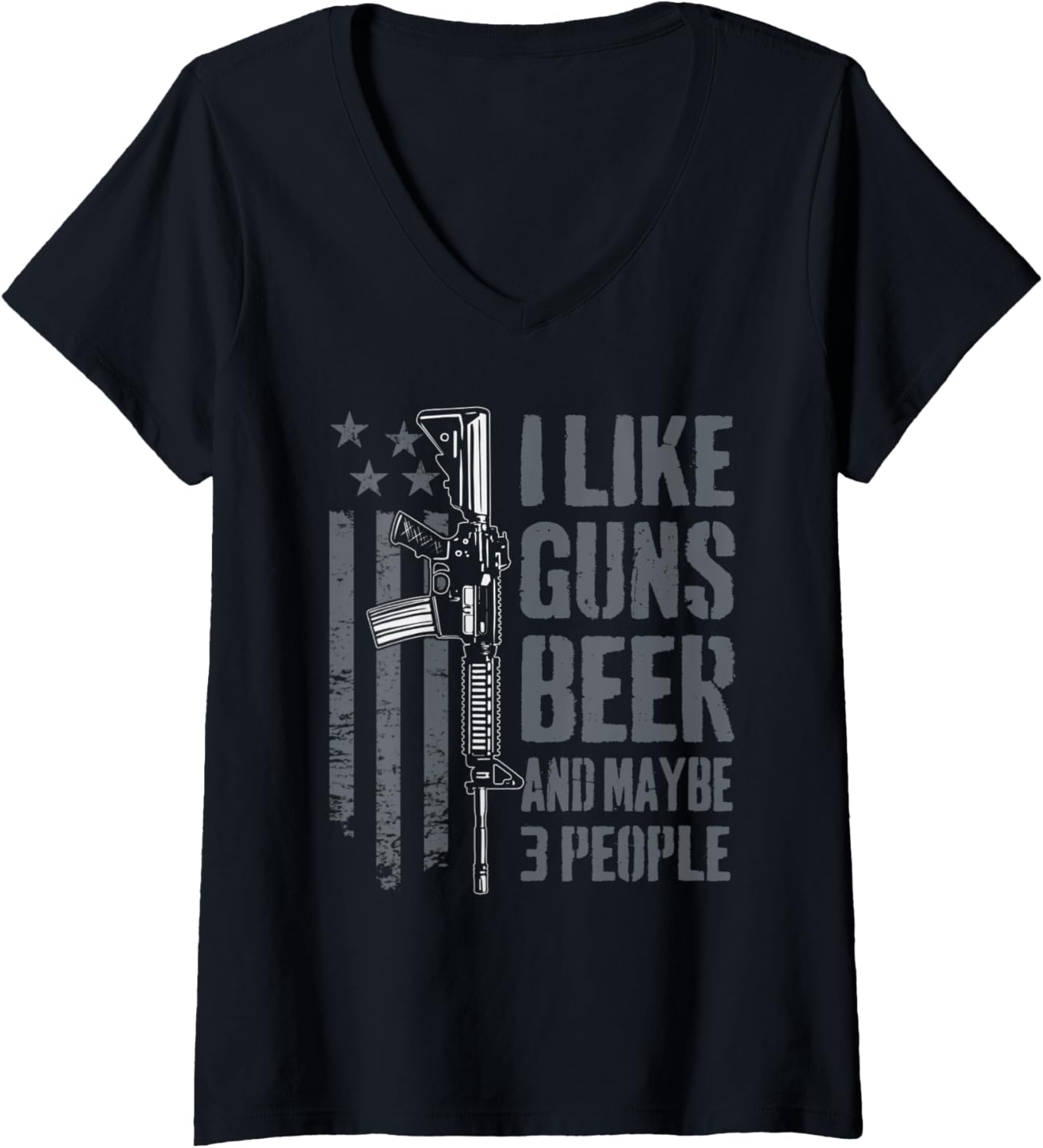 Womens I Like Guns Beer Maybe 3 People Funny Drinking Gun V
