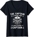 Womens Captain Sportboat Sailing Motorboat Captain V Neck