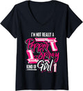 Womens Not A Pepper Spray Kinda Girl Woman Gun Owner V Neck