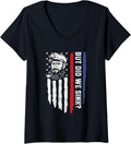 Womens But Did We Sink American Flag Pontoon