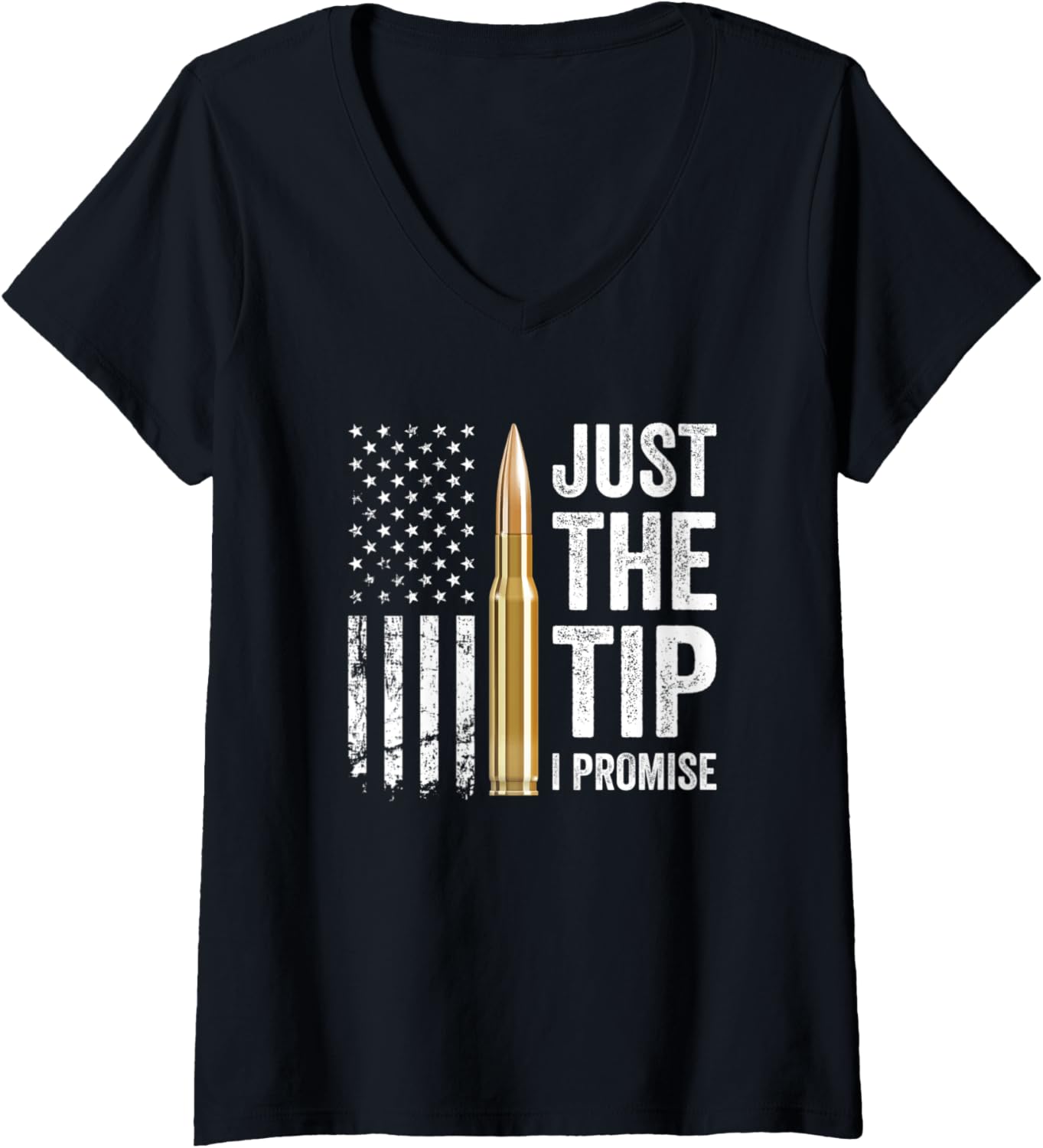 Womens Just Tip I Promise Funny Gun Owner Pro Guns Usa Flag