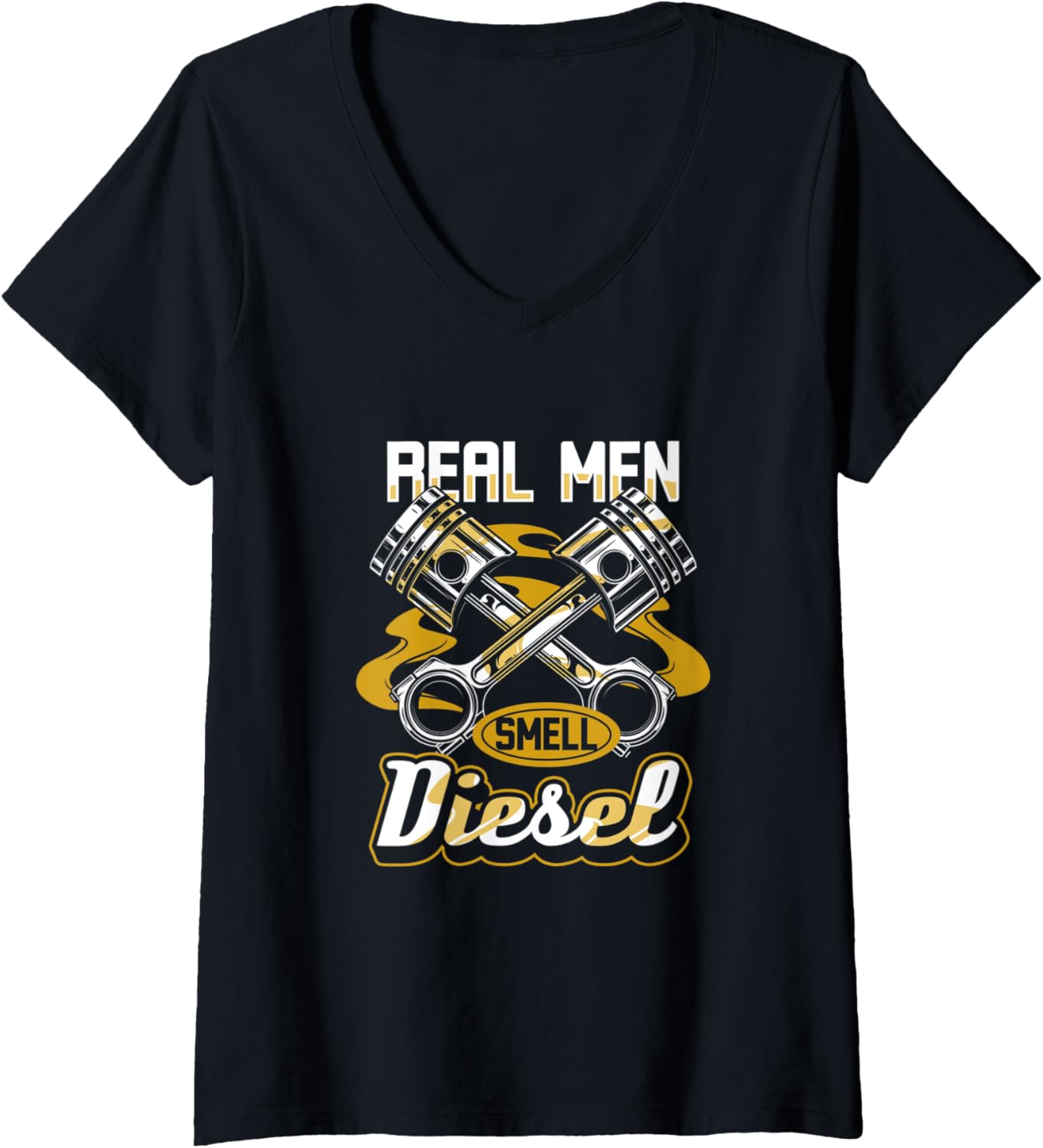 Womens Vintage Real Men Smell Diesel Mechanics Car