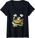 Womens Funny Flower Frog Costume Boat Amphibian V