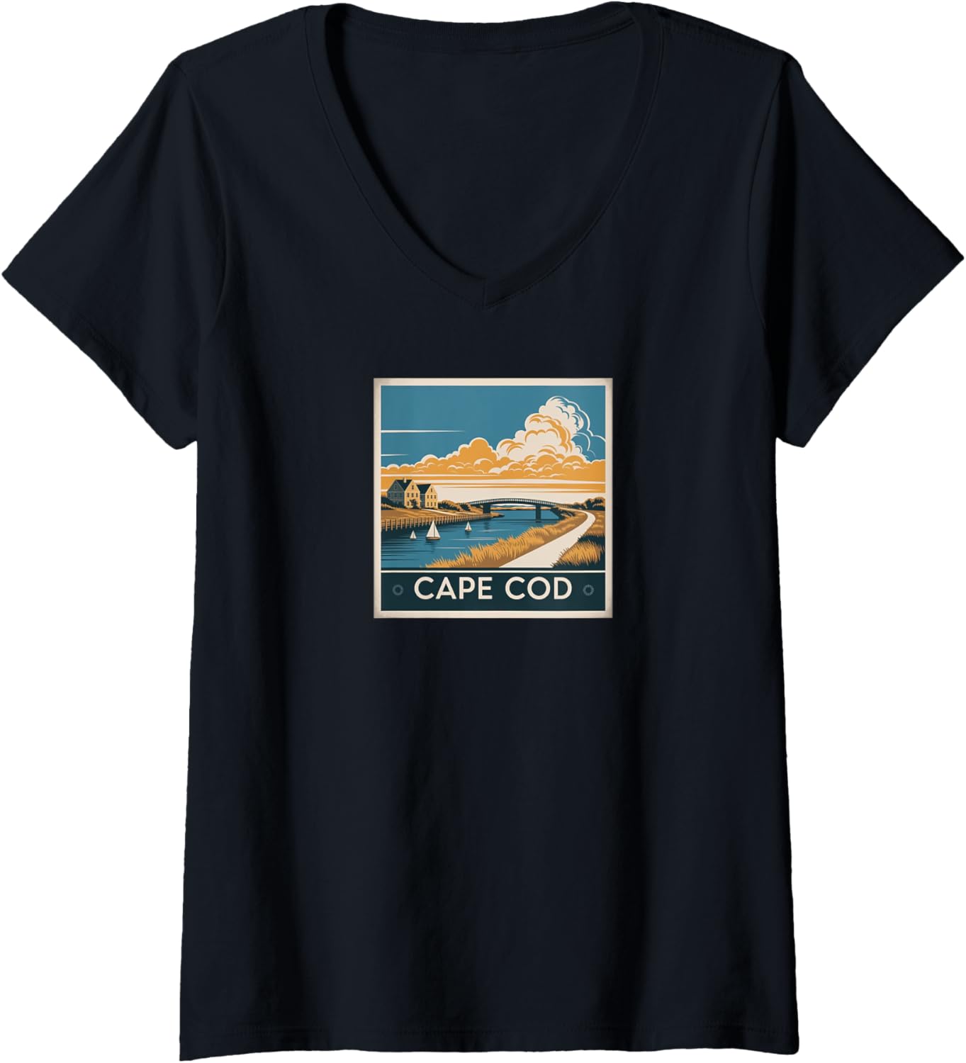 Womens Cape Cod Canal Bridge Marine Art Nautical