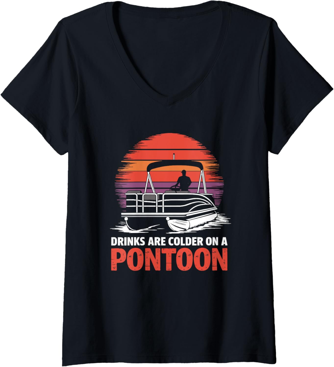 Womens Pontooning Boating Captain Design Boat Pantoon V