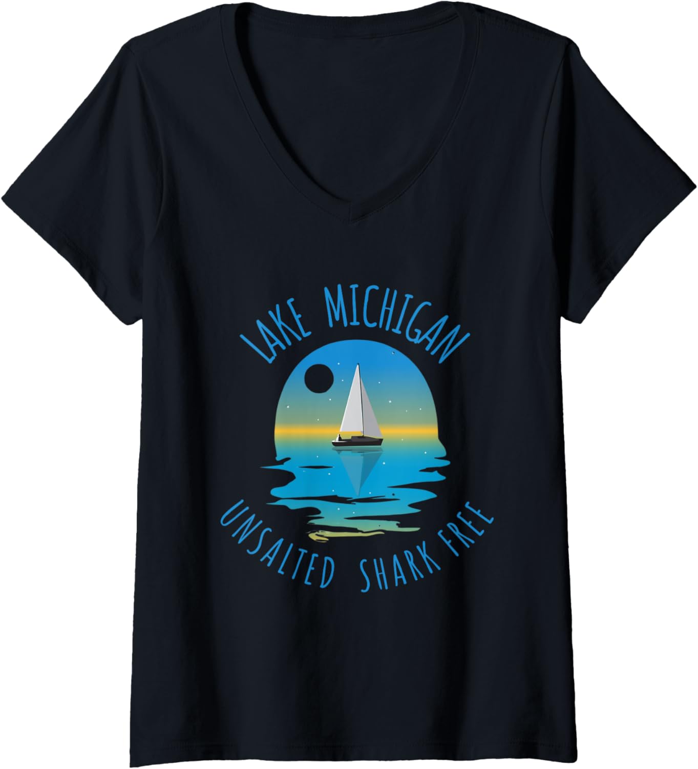 Womens Lake Michigan Unsalted Shark Free Great Lakes