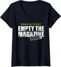 Womens When In Doubt Empty Magazine Gun Owner V Neck
