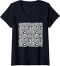 Womens Threadless Studio Vickn Steamboat Pattern V Neck
