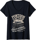 Womens Pontoon Captain Humor Pontoon Boat Boating Lake