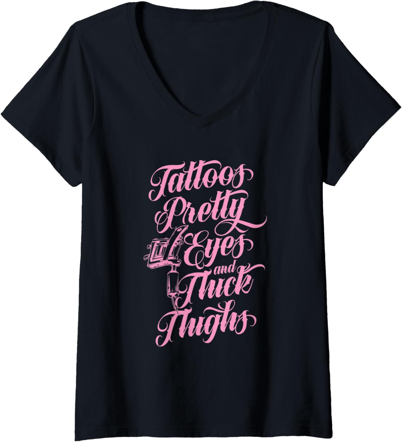 Womens Tattoos Pretty Eyes Thick Thighs Ink Gun Queen Cute Pink V