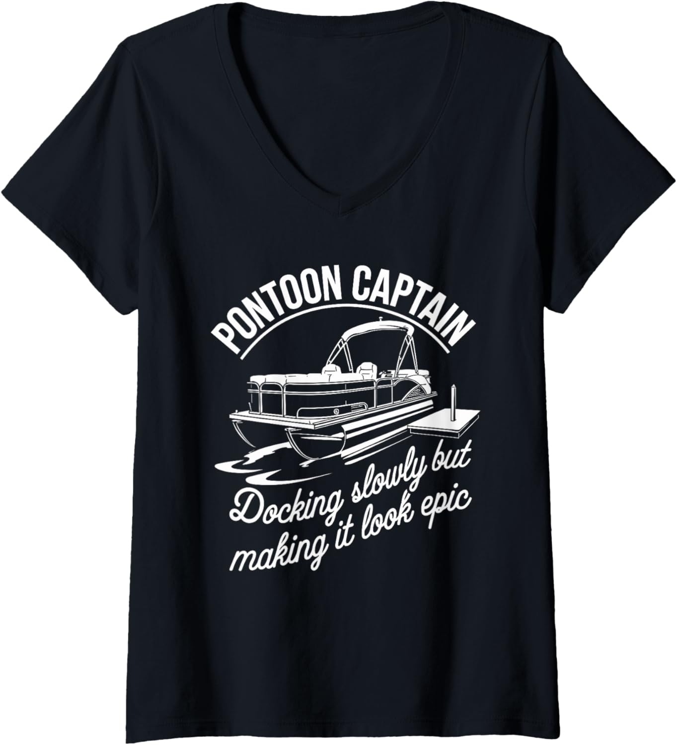Womens Funny Pontoon Captain Pontoon Boat Boating Men