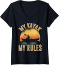 Womens My Kayak My Rules Vintage Kayaker Kayaking