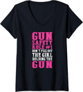 Womens Gun Safety Rule 1 Dont Piss Off Girl Holding Gun V