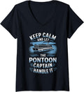 Womens Pontoon Captain Pontoon Boat Funny Boating Art