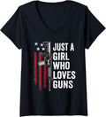 Womens Just A Girl Who Loves Guns Funny Womens Gun Owner Mom