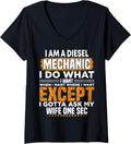 Womens Diesel Mechanic Funny Auto Car Mechanic Dad