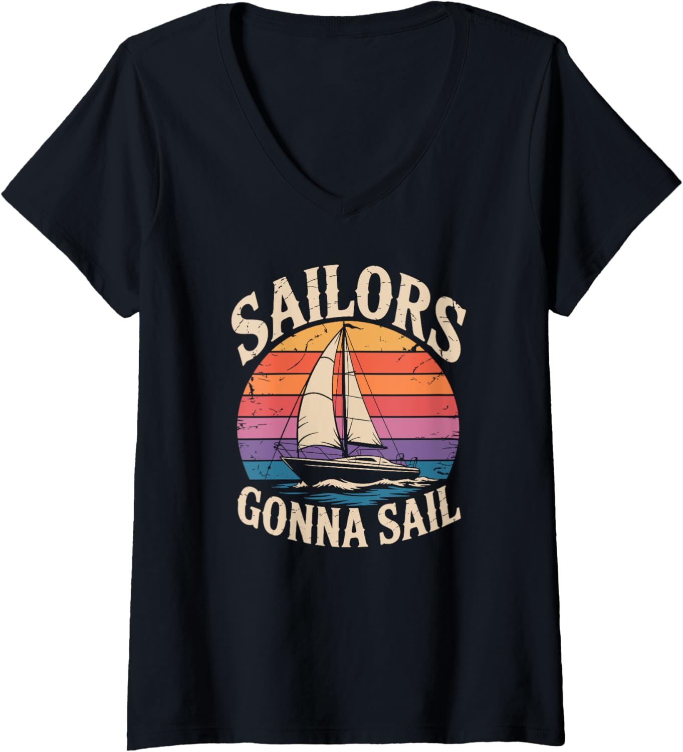 Womens Sailors Gonna Sail Retro Vintage Sailboat Ocean